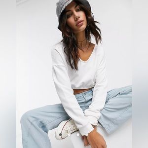 Bershka Crop Sweatshirt
